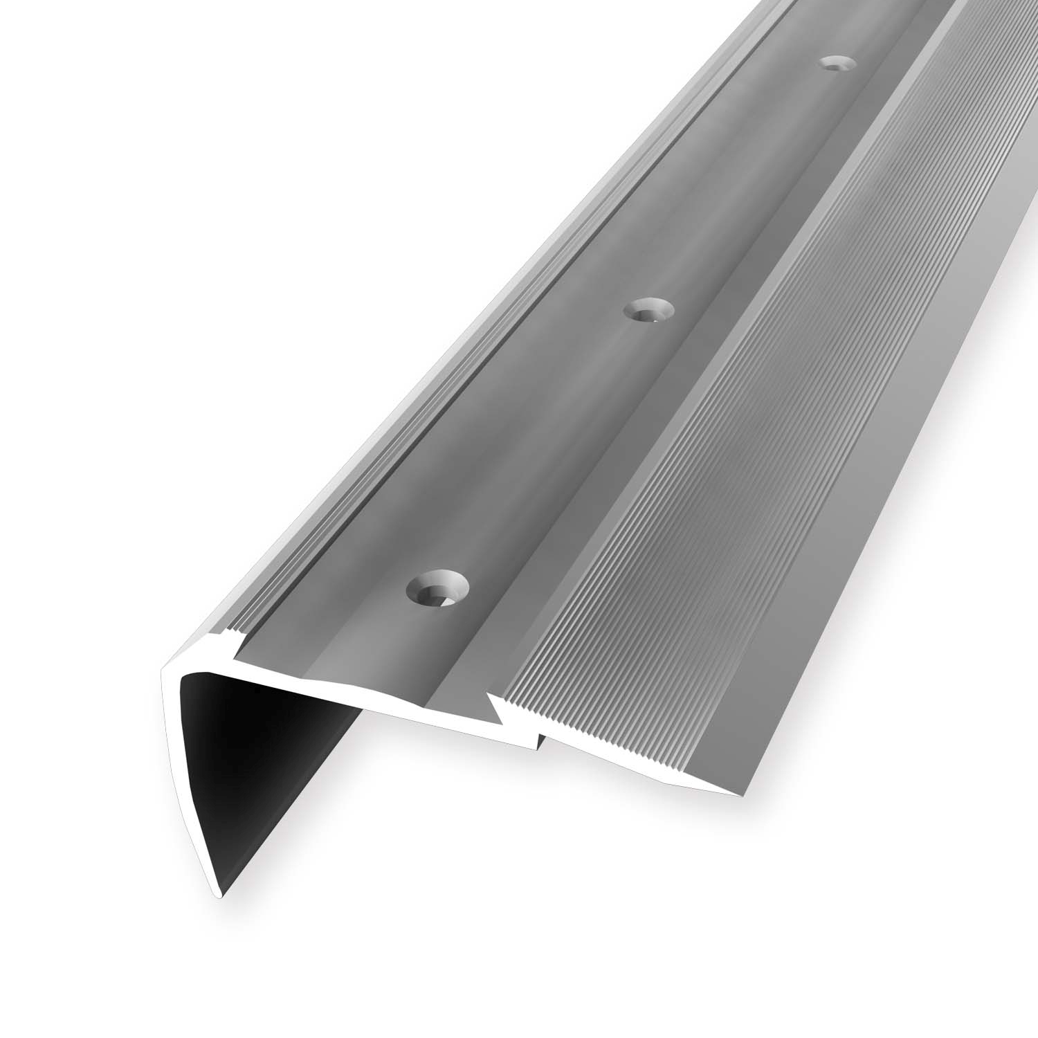 Treppenkantenprofil 34 x 60 x 2500 mm Aluminium Winkelprofil Geriffelt versch. Varianten Küberit