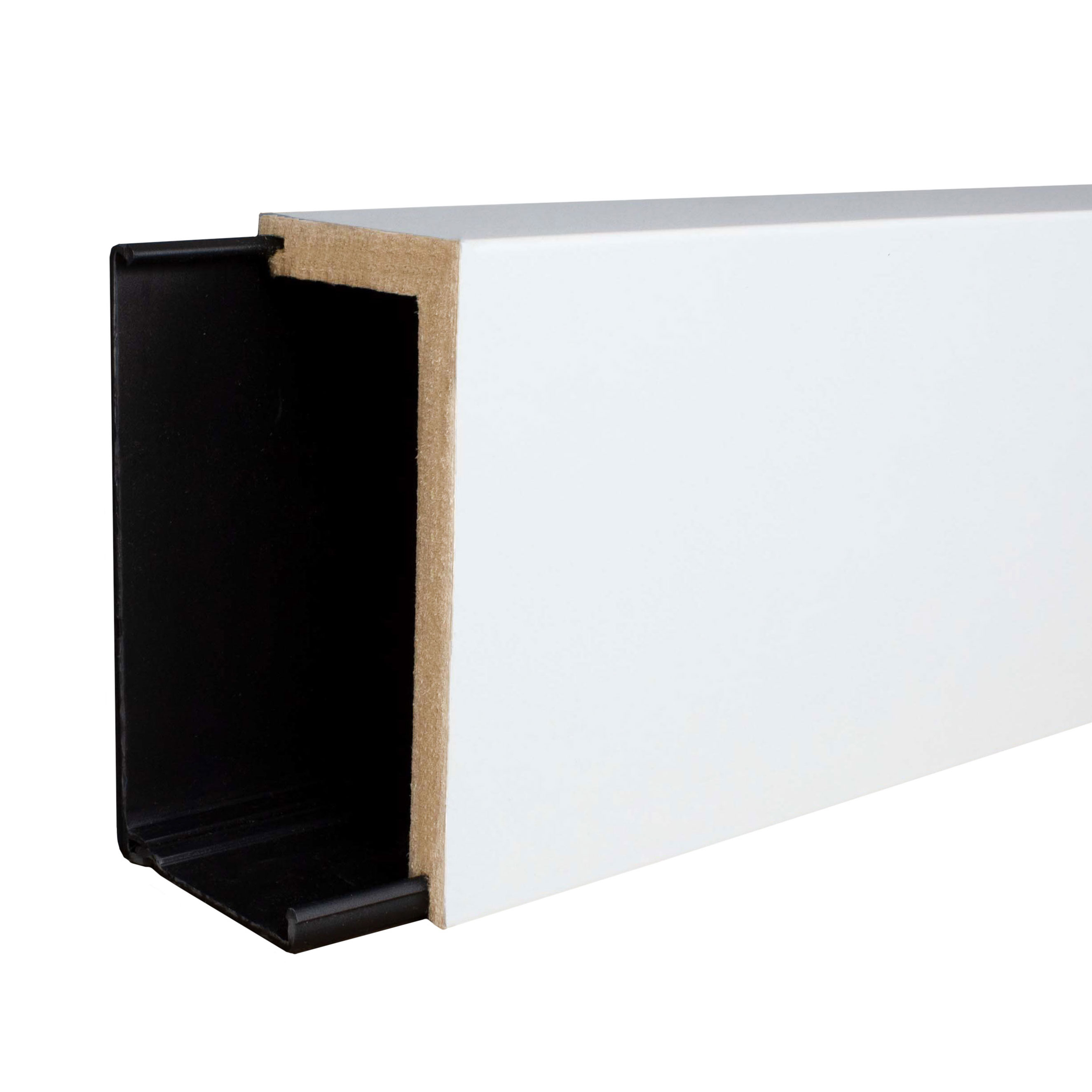 Neuhofer | Heizrohrabdeckleiste "Crotone" | FRA04 | MDF | 41 x 141 x 2400 mm | Weiß | Rohrabdeckung